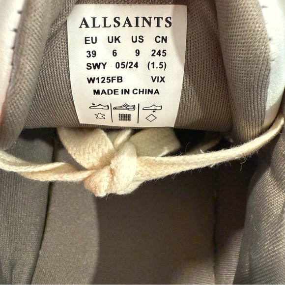 All Saints Gray and Cream Sneakers - Picture 3 of 6